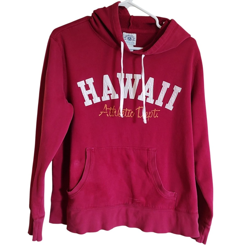 Aeropostale Sweatshirt Hoodie Hawaii Athletic Department Womens Medium‎ Red SEE